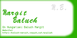 margit baluch business card